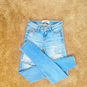 Women’s Hollister Blue Distressed Jeans “0”